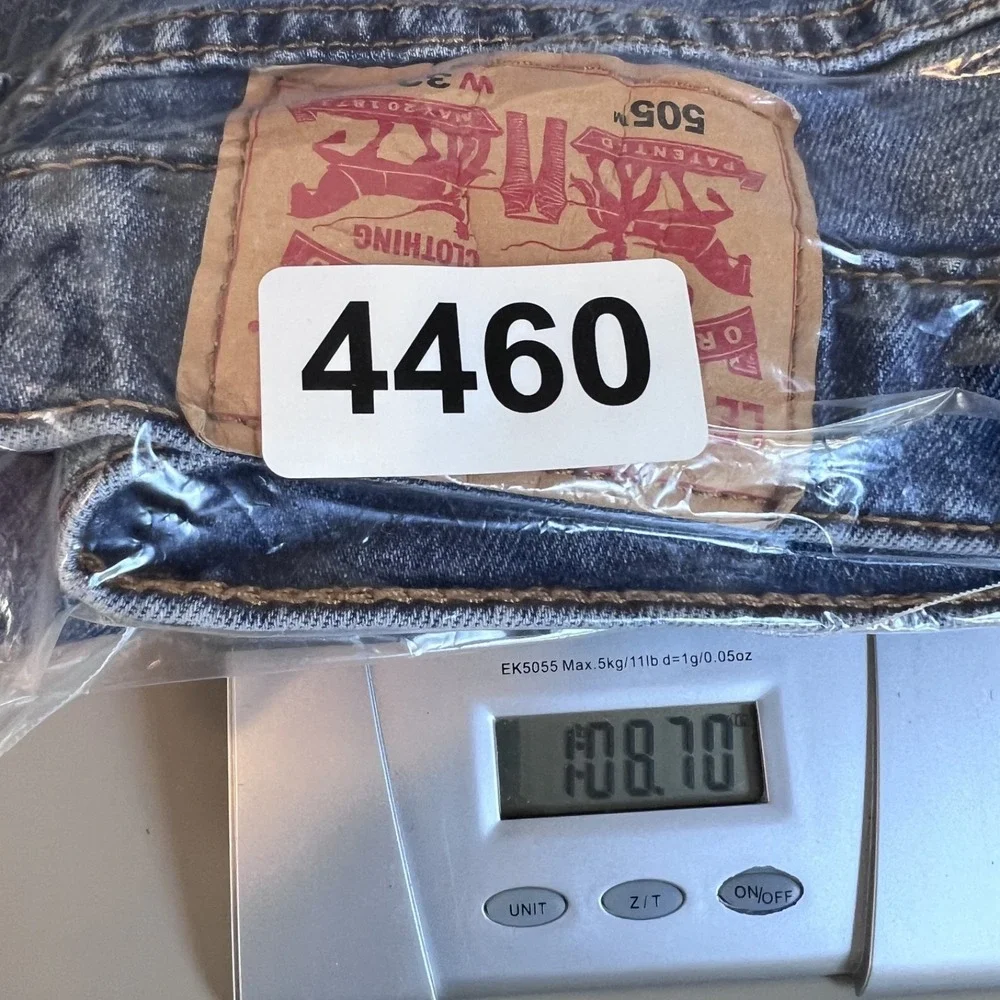 Levis 505 Jeans Mens 32x30 Blue Denim Straight Workwear Americana Casual Stretch